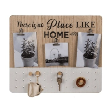 Organizator de Chei Lemn cu 3 Cleme pt Fotografii - There is no place like home