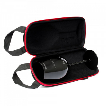 Pahar urias Moods negru de vin in carcasa Elegance