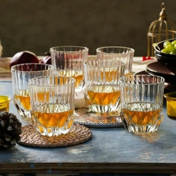 Set decantor si pahare de whisky din Cristal Agape - Img 2