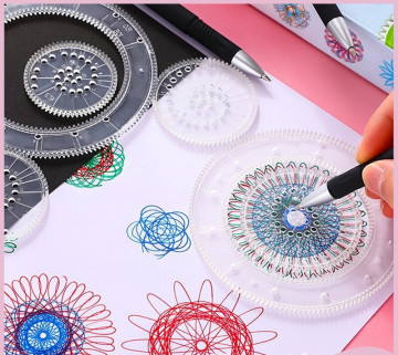 Spirograph – Set de sabloane pentru desen geometric creativ