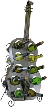 Suport chitara din metal pentru 10 sticle de vin