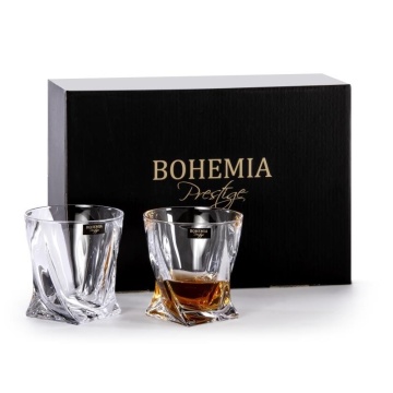 Bohemia Prestige - Set 6 pahare de whisky Twister din Cristal 340 ml