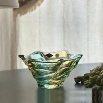 Cristal Bohemia - Platou pentru fructe 30 cm colectia Elisee verde Lime