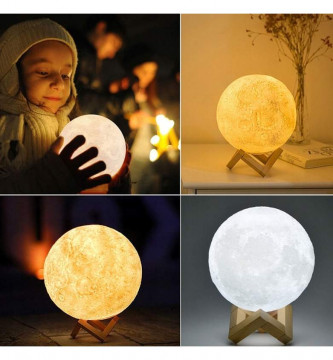 Lampa 3D Luna Multicolora