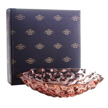 Cristal Bohemia - Platou intins 35 cm Zefir roz - Img 2
