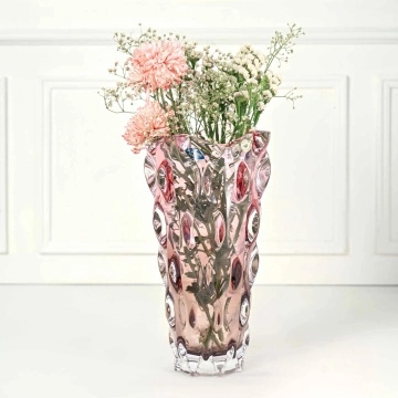 Cristal Bohemia - Vaza Zefir roz