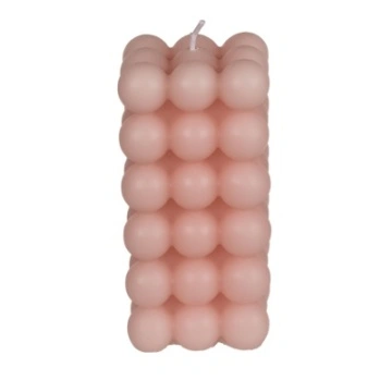 Lumanare Decor Bubble Roz 12 cm - Img 2