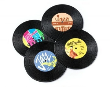 Set de suporturi pentru pahare discuri de vinil - Img 2