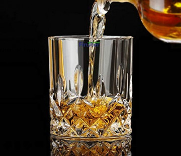 Set de Whisky cu pahar, cuburi de racire inox, in cutie de lemn de pin