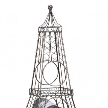 Suport metal Turnul Eiffel Paris pentru 6 sticle de vin - Img 3
