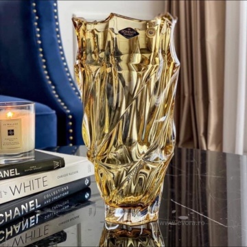 Cristal Bohemia - Vaza pentru flori colectia Elisee chihlimbar