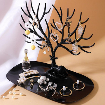Cutie de bijuterii tip stand decorativ cerb alb