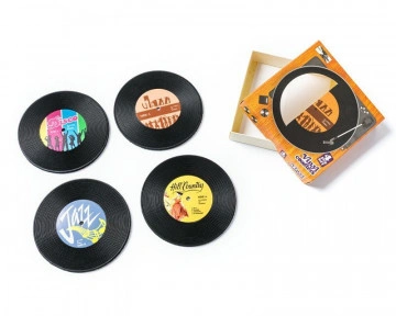 Set de suporturi pentru pahare discuri de vinil - Img 3