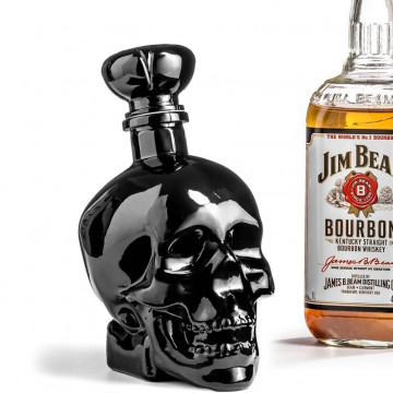 Sticla Decantor Whiskey Craniu Black