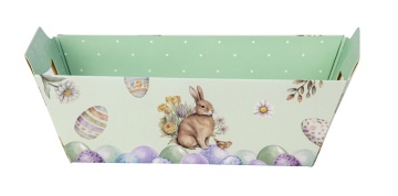 Cos cutie carton pliabila cu decor de Paste 25x18x7,5 cm - Img 2