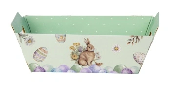 Cos cutie carton pliabila cu decor de Paste 25x18x7,5 cm - Img 2