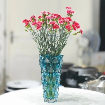 Cristal Bohemia - Vaza Zefir Albastru Aqua