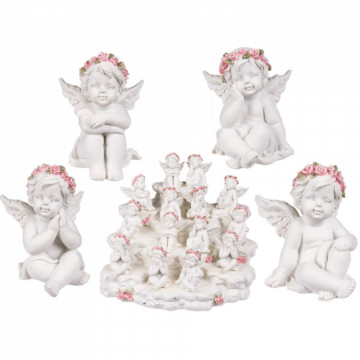 Ingeras cu coronita de flori 6 cm