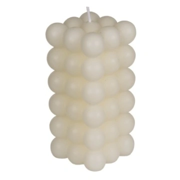 Lumanare Decor Bubble Alb 12 cm