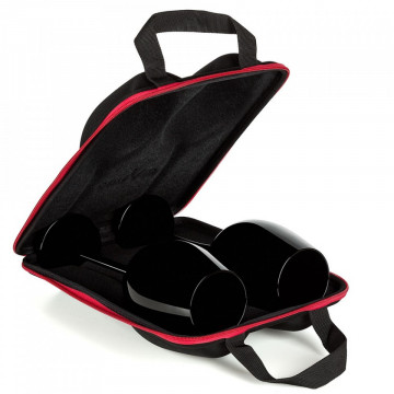 Set de 2 Pahare uriase negre de vin in carcasa Elegance