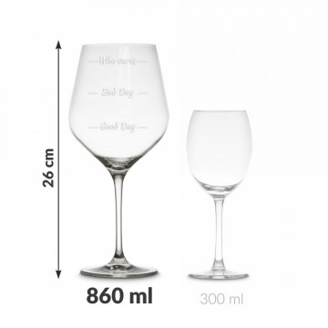 Set de Pahare uriase Moods pentru vin in carcasa Elegance