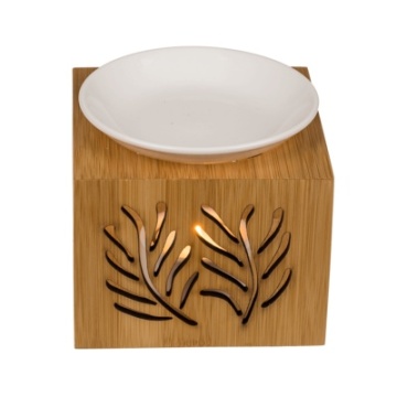 Candela aromaterapie din Bambus - Frunze