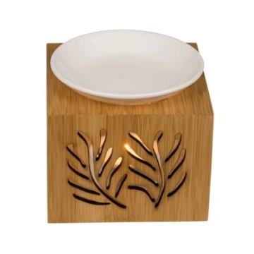 Candela aromaterapie din Bambus - Frunze