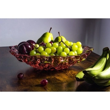 Cristal Bohemia - Platou intins 35 cm Zefir roz - Img 3