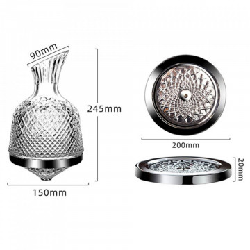 Decantor rotativ pentru bauturi