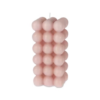 Lumanare Decor Bubble Roz 12 cm - Img 3