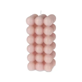 Lumanare Decor Bubble Roz 12 cm - Img 3