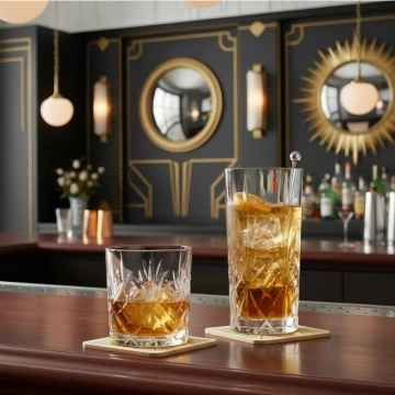 Pahare cristal whisky La Scala 240 ml - Img 3