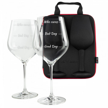 Set de Pahare uriase Moods pentru vin in carcasa Elegance