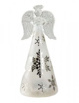 Decor Craciun - Inger de sticla cu lumina LED 16 cm - Img 2