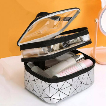 Geanta de calatorie pentru cosmetice, machiaje cu 2 compartimente TowerTravel