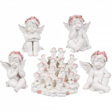 Ingeras cu coronita de flori 6 cm - Img 4