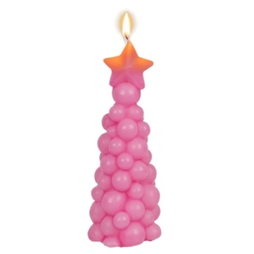 Set 3 lumanari decorative Brad de Craciun – Design modern Bubble - Img 4