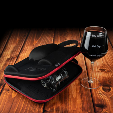 Set de pahar urias Moods pentru vin si pahar Moods de whisky in carcasa Elegance