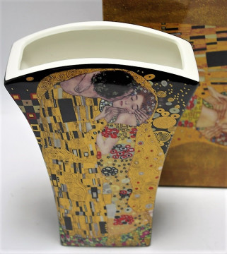 Vaza Klimt - The Kiss - Negru 20 cm