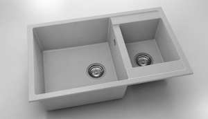 Chiuveta FAT cu doua cuve 80x49x21 Fatgranit - Img 4