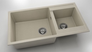 Chiuveta FAT cu doua cuve 90x49x21 Fatgranit - Img 5