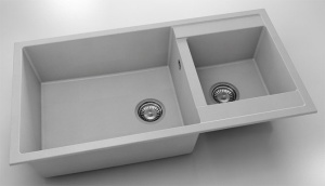 Chiuveta FAT cu doua cuve 95x49x21 Fatgranit - Img 4