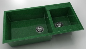 Chiuveta FAT cu doua cuve 95x49x21 Granixit - Img 5