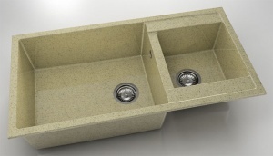Chiuveta FAT cu doua cuve 95x49x21 Granixit - Img 25