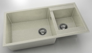 Chiuveta FAT cu doua cuve 95x49x21 Granixit - Img 45