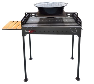 Gratar de gradina cu carbuni,suport pentru ceaun GRILL PREMIUM 67x40 cm