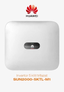 Invertor 5 kW hibrid trifazat Huawei, Wlan, 4G