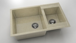 Chiuveta FAT cu doua cuve 80x49x21 Granixit - Img 2