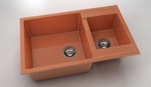 Chiuveta FAT cu doua cuve 80x49x21 Granixit - Img 12