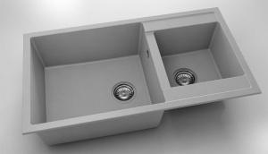 Chiuveta FAT cu doua cuve 90x49x21 Fatgranit - Img 3